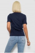 Жіноча футболка з принтом, колір синій, 241R137 - фото № 3
