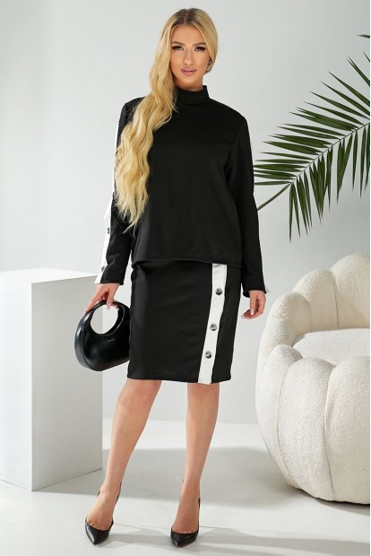 Костюм жіночий класичний  -уцінка, колір чорний, 257R322-U-2