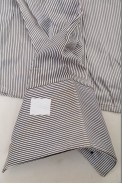 Рубашка классическая в полоску  -уценка, цвет бело-черный, 230R66-1-U-89 оптом - фото № 5