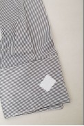 Сорочка класична в смужку  -уцінка, колір біло-чорний, 230R66-1-U-90 оптом - фото № 5