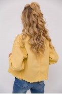 Джинсовая куртка женская, цвет горчичный, 157R313