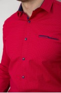 Сорочка чоловіча з принтом  -уцінка, колір червоний, 214R7094-1-U - фото № 5