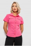 Сорочка жіноча однотонна, колір рожевий, 230R068-11 - фото № 0