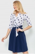 Платье софт с принтом, цвет сине-белый, 230R79-1 - фото № 1
