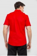 Мужская рубашка однотонная, цвет красный, 186R7069 - фото № 3