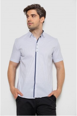 Рубашка мужская с принтом, цвет белый, 214R7014