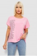 Футболка женская с принтом, цвет розовый, 244R2039 - фото № 0