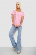 Футболка женская с принтом, цвет розовый, 244R2039 - фото № 1
