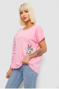Футболка женская с принтом, цвет розовый, 244R2039 - фото № 2