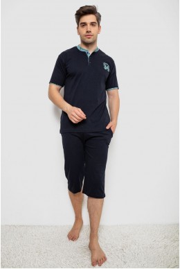 Піжама чоловіча з принтом  -уцінка, колір синій, 243R2005-U-1