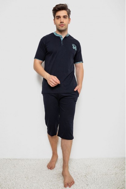 Піжама чоловіча з принтом  -уцінка, колір синій, 243R2005-U-1