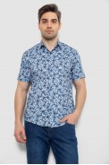 Рубашка мужская с принтом, цвет синий, 214R7341 - фото № 0