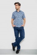 Рубашка мужская с принтом, цвет синий, 214R7341 - фото № 1