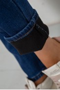 Джинси жіночі на флісі, колір синій, 244RVE952 - фото № 5