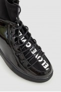 Туфли-сникерсы женские лаковые, цвет черный, 131RA80-1 - фото № 1