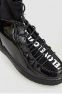 Туфли-сникерсы женские лаковые, цвет черный, 131RA80-1 - фото № 5