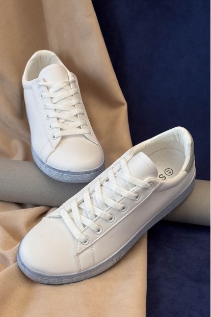 Кеды мужские, цвет бело-серый, 248RR233