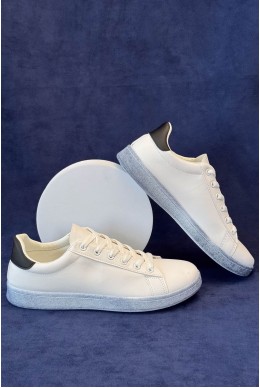 Кеды мужские, цвет бело-черный, 248RR233