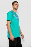 Футболка мужская с принтом, цвет бирюзовый, 244R17513 - фото № 2