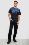 Футболка чоловіча з принтом, колір синій, 244R17513 - фото № 1