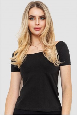 Футболка жіноча  -уцінка, колір чорний, 244R027-U