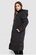Куртка жіноча подовжена батал  -уцінка, колір чорний, 207R006-1-U-4 - фото № 2