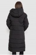 Куртка жіноча подовжена батал  -уцінка, колір чорний, 207R006-1-U-4 - фото № 3