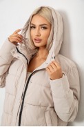 Куртка женская демисезонная  -уценка, цвет светло-бежевый, 207R004-U-6 - фото № 4