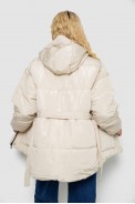 Куртка женская демисезонная с поясом  -уценка, цвет светло-бежевый, 207R2023-U-5 - фото № 3