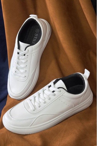 Кеди чоловічі, колір біло-чорний, 248RR193