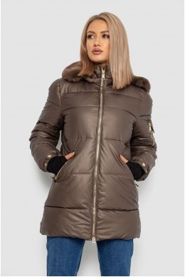 Куртка жіноча зимова  -уцінка, колір коричневий, 244R2153-1-U-9