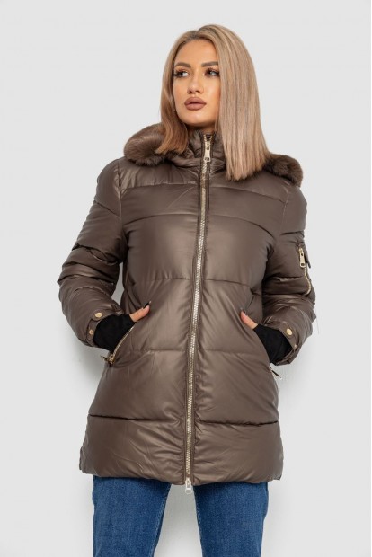 Куртка жіноча зимова  -уцінка, колір коричневий, 244R2153-1-U-9