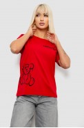 Футболка женская с принтом, цвет красный, 244R2001-5 - фото № 0