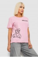 Футболка женская с принтом, цвет розовый, 244R2001-5 - фото № 2