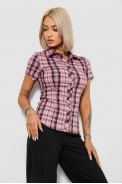 Сорочка жіноча в клітку повсякденна, колір рожевий, 230R062 оптом - фото № 2