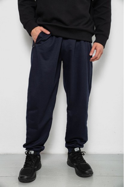 Спортивні штани чоловічі однотонні, колір синій, 244RY-428