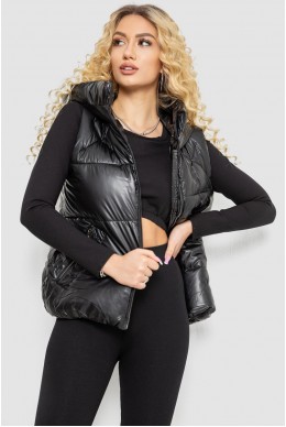 Жилетка жіноча демісезонна, колір чорний, 243R207