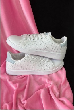 Кеди жіночі, колір біло-блакитний, 248RR65