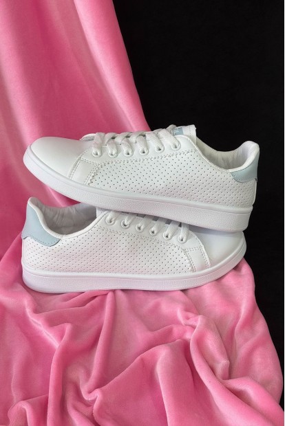 Кеди жіночі, колір біло-блакитний, 248RR65