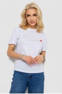 Футболка женская с принтом  -уценка, цвет белый, 238R57482-U - фото № 0
