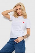 Футболка женская с принтом  -уценка, цвет белый, 238R57482-U - фото № 2