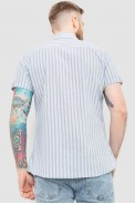 Рубашка мужская в полоску, цвет серо-голубой, 186R616