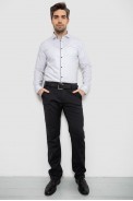 Сорочка чоловіча однотонна з принтом, колір білий, 186R2025 оптом - фото № 1