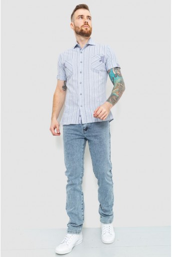 Купить Рубашка мужская в полоску, цвет голубой, 186R616 - Фото №2