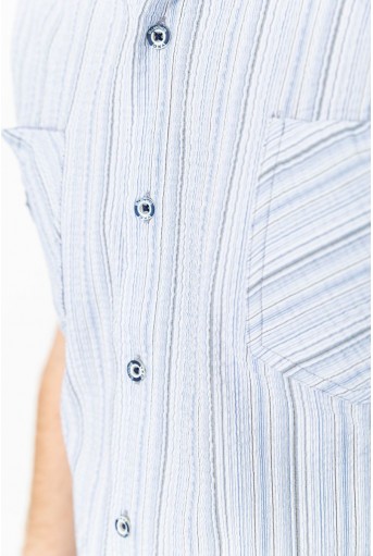 Купить Рубашка мужская в полоску, цвет голубой, 186R616 - Фото №5