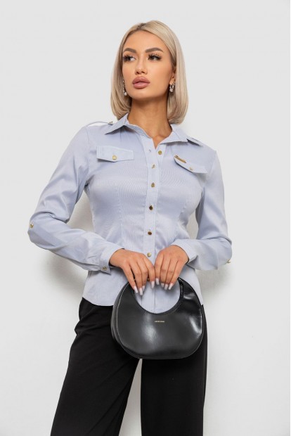 Сорочка класична в смужку  -уцінка, колір сірий, 230R646-U-40
