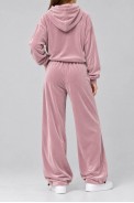 Спортивный костюм женский велюровый, цвет темно-пудровый, 241R2001-20 - фото № 2