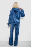 Спортивный костюм женский велюровый, цвет джинс, 241R2001-20 оптом - фото № 3