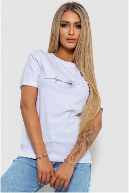 Футболка жіноча з принтом  -уцінка, колір білий, 238R01638-U