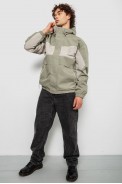 Вітровка чоловіча з принтом  -уцінка, колір оливковий, 214R603-1-U-42 - фото № 1